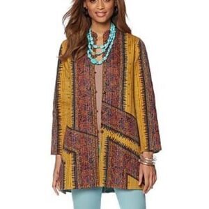Rara Avis by Iris Apfel Quilted Kantha Fabric Jacket Sz. M